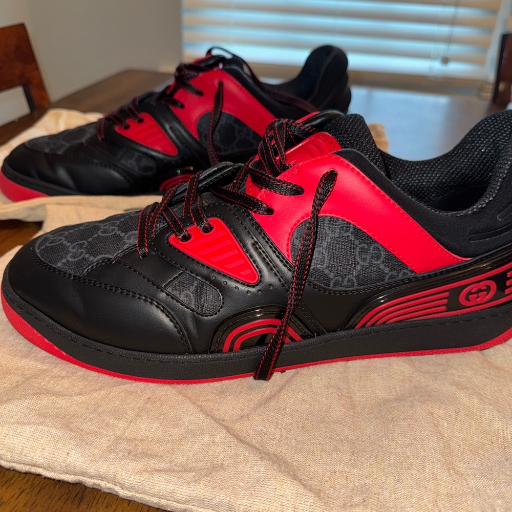 Gucci Black and Red Sneakers